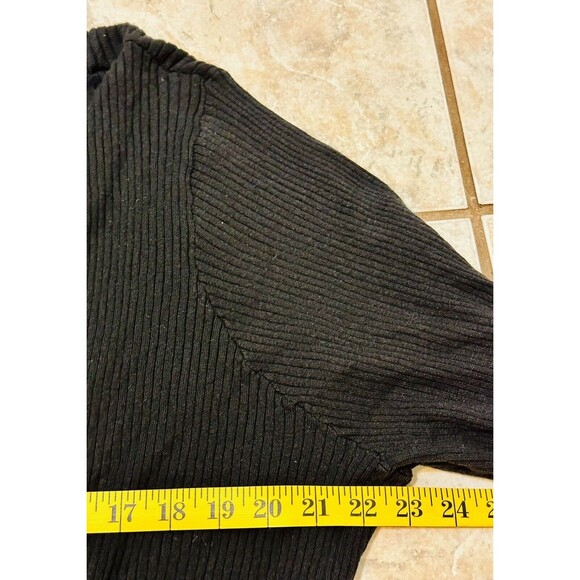 Torrid Women Size 4 Black Ribbed Tie Front Long Sleeve Cardigan Everyday Staple - Picture 9 of 12